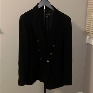 Rachel Zoe Elegant Black Blazer with Metallic Accents